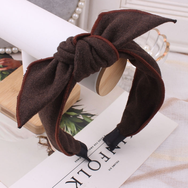 Cazene Ear Bow Headband Vintage Lace Pearl Headband Face Press Headband Headband Lady full figure