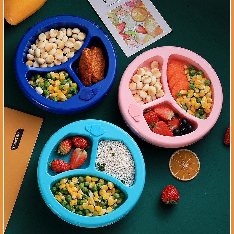 宝宝注水保温碗带吸盘分格餐盘儿童辅食碗 婴幼儿餐具吸盘碗