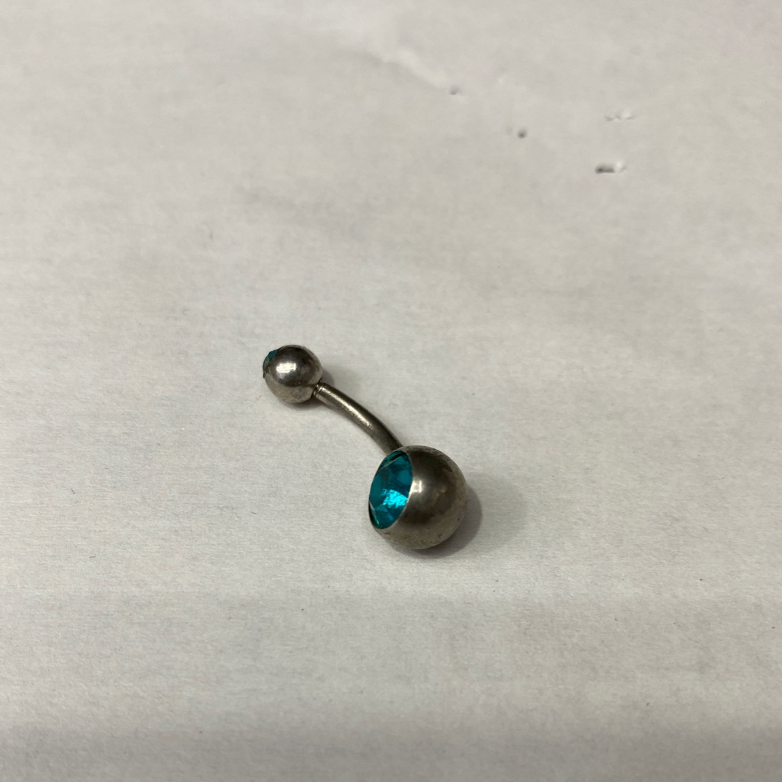 欧美爆红不锈钢浅绿肚脐钉简约个性潮流网红爆款穿刺饰品