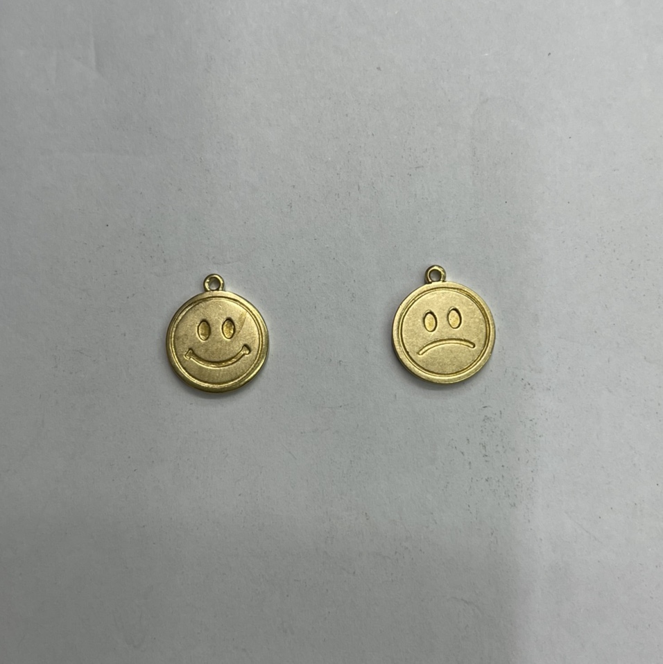 Aotong Accessories EZ00248 Solid strap Smiling Face and crying Face copper 12mm