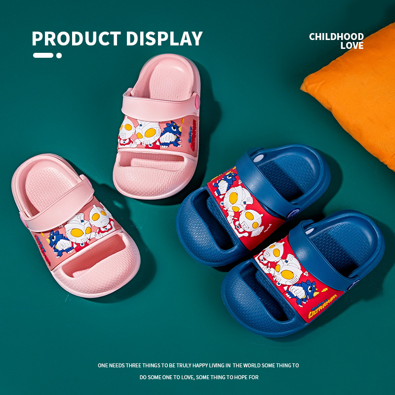 Little Deer Mili's new summer Ultraman EVA outdoor eco-friendly cartoon cute slippers in stock Specification image