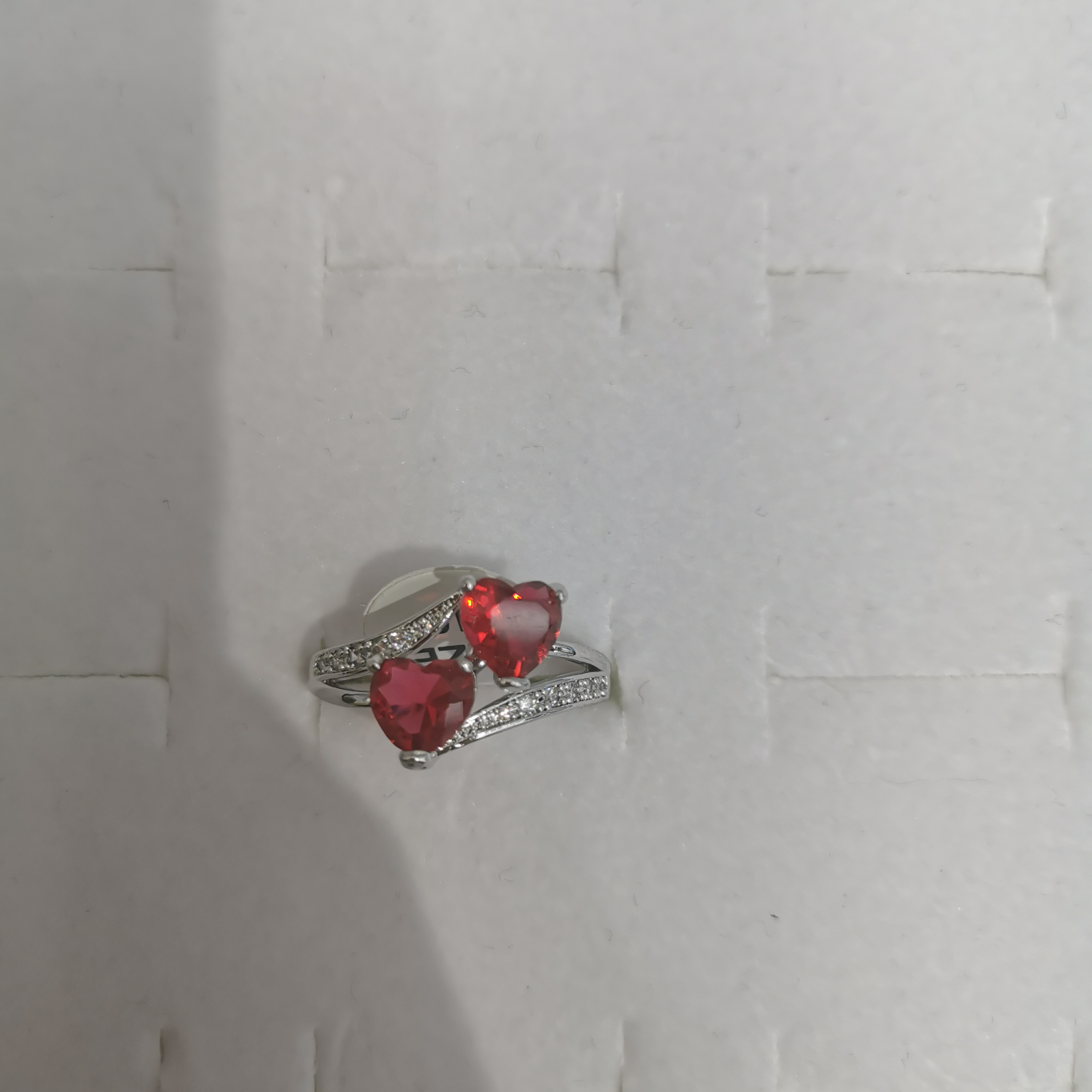 Red heart ring looks good