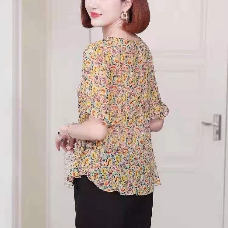 Yellow silk blouse