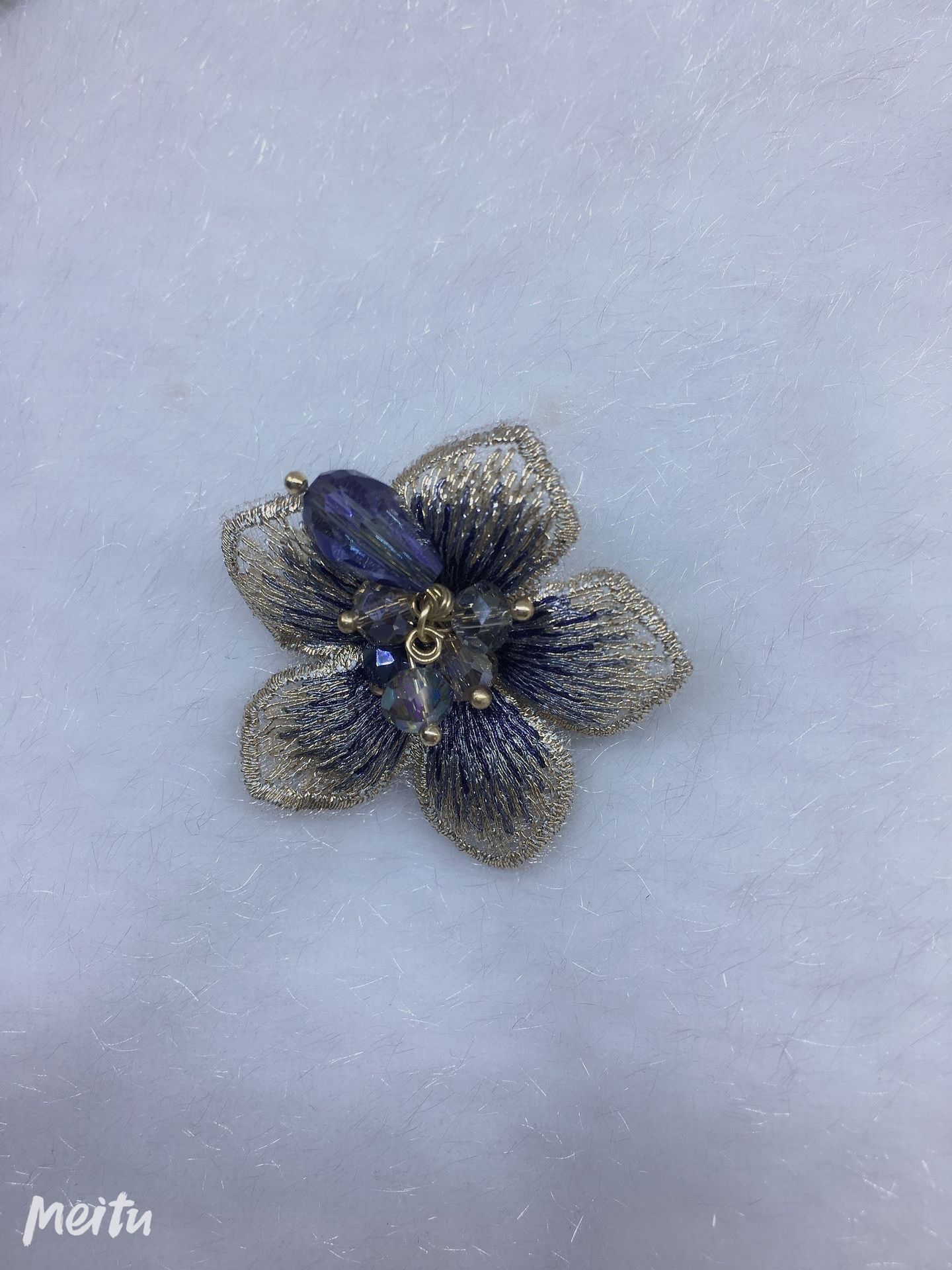 diy embroidered crystal jewelry hairpins, Korean retro flower headwear, clothing accessories, earrings, brooches and accessories Specification image