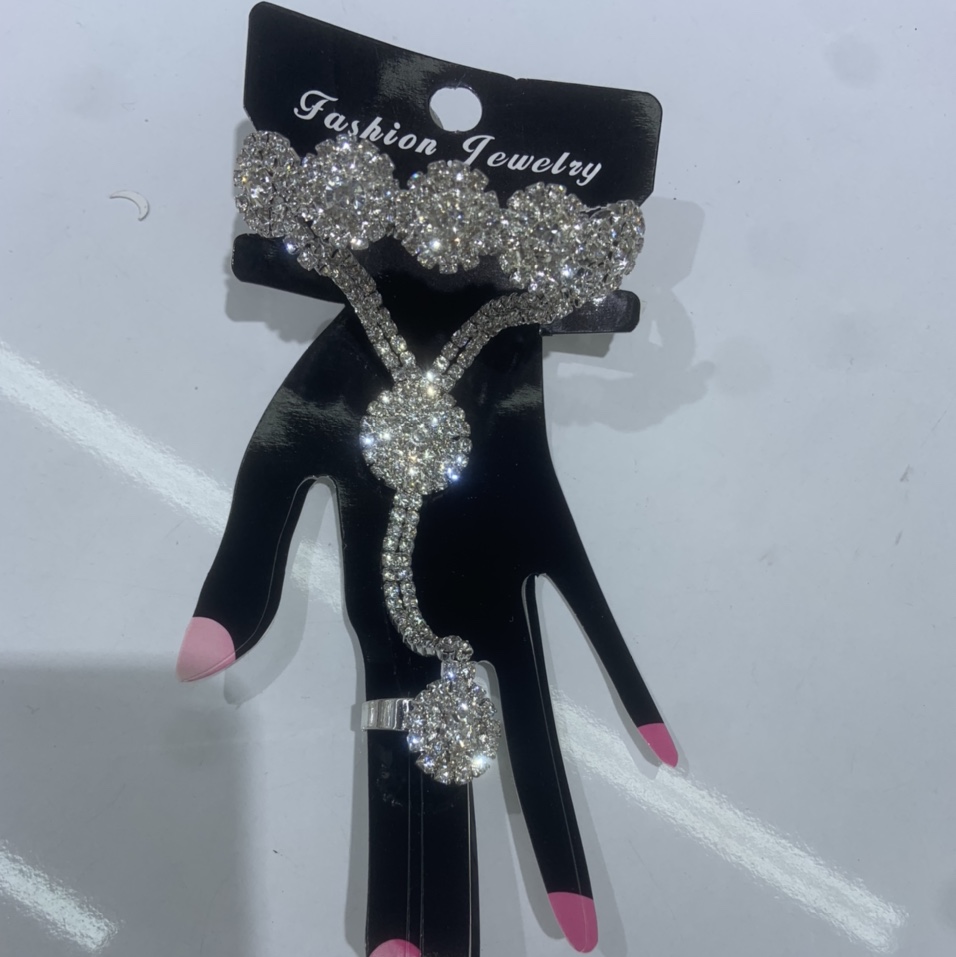 Rhinestone hand back chain 12