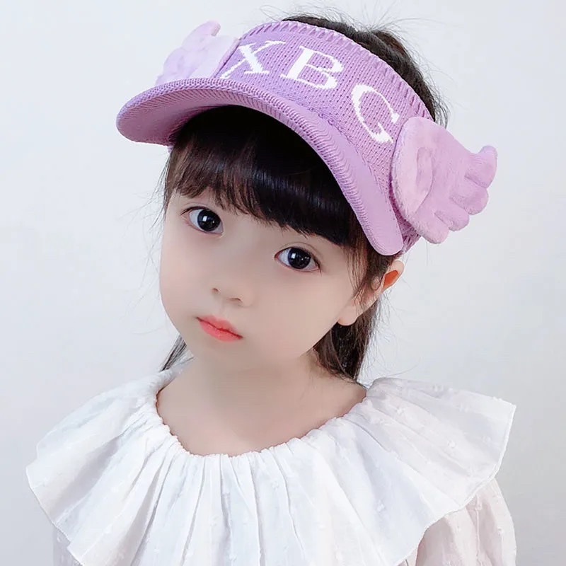 Children's Empty Top Hat Cartoon Rabbit Shade Cap In Children's Summer Uv Protection Sun Hat Baby Wings undefined