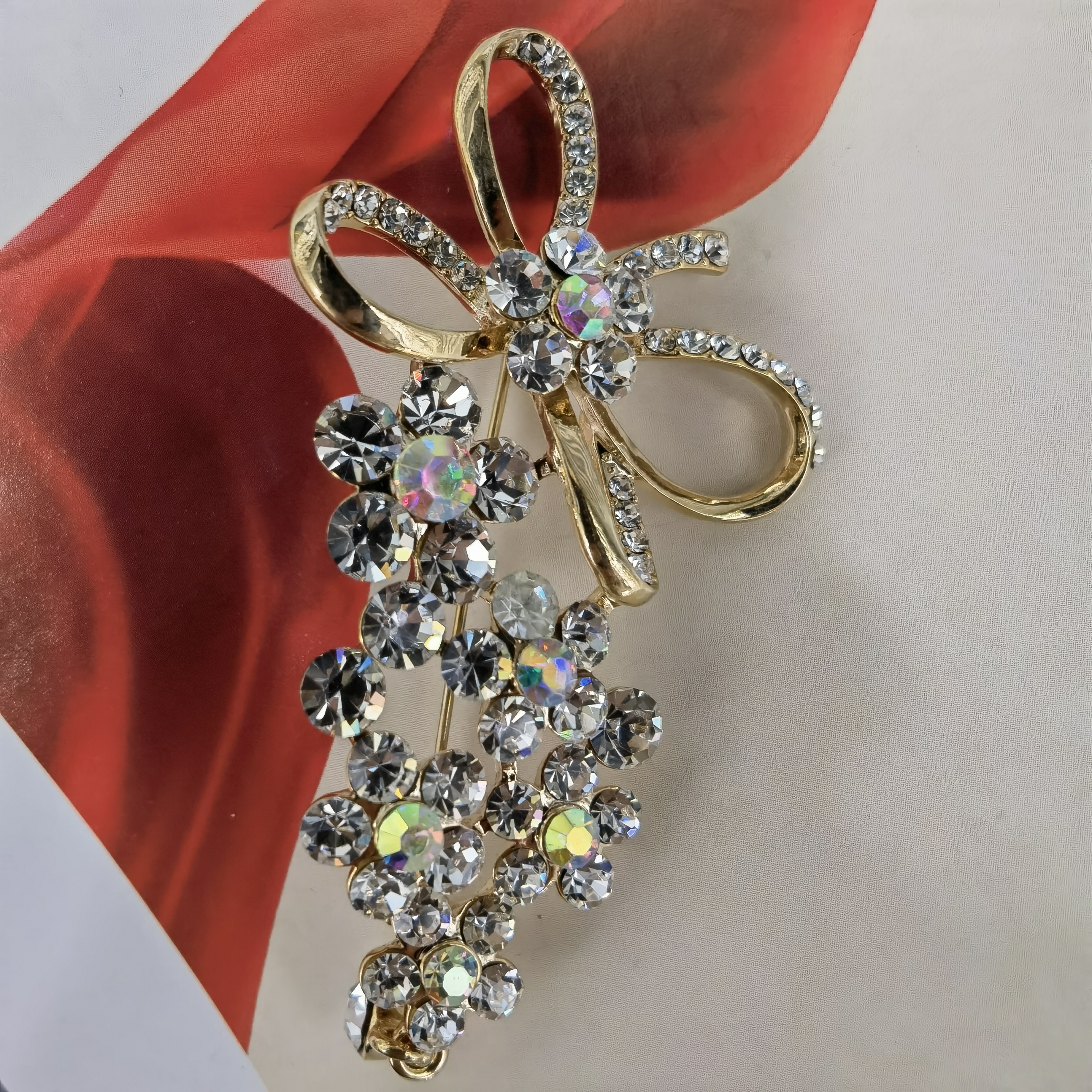Bow rhinestones Fashion Everything brooch