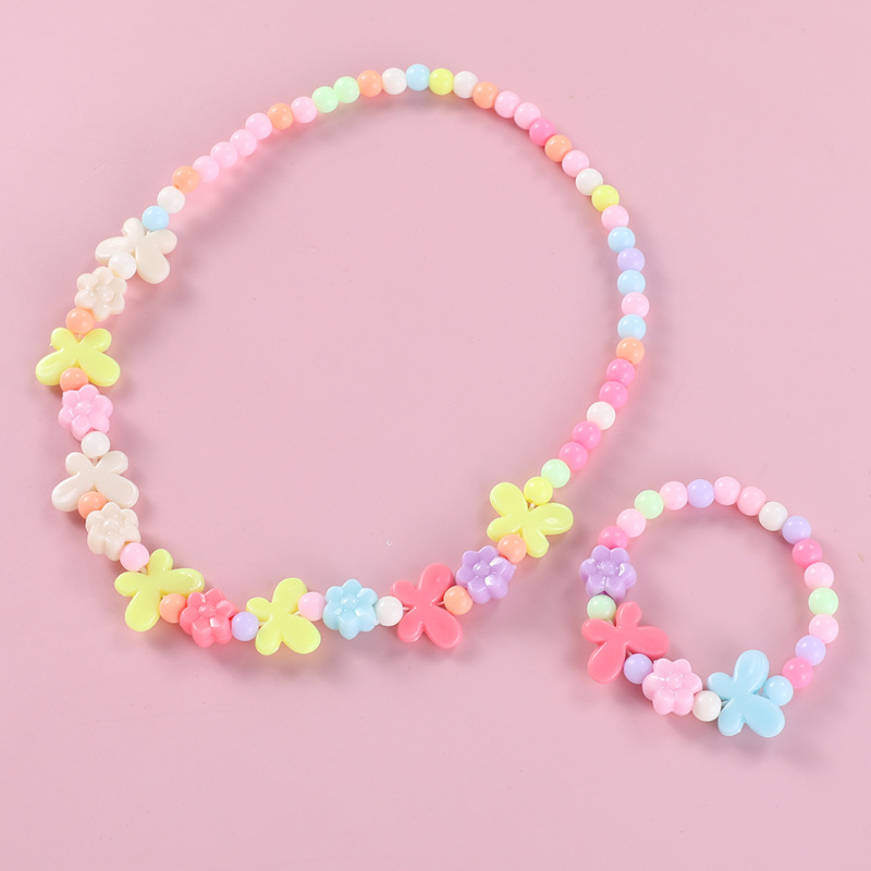 Purple Butterfly children's bracelet manufacturer directly supplies children's toys, acrylic beads, baby accessories, wholesale from street stalls Specification image