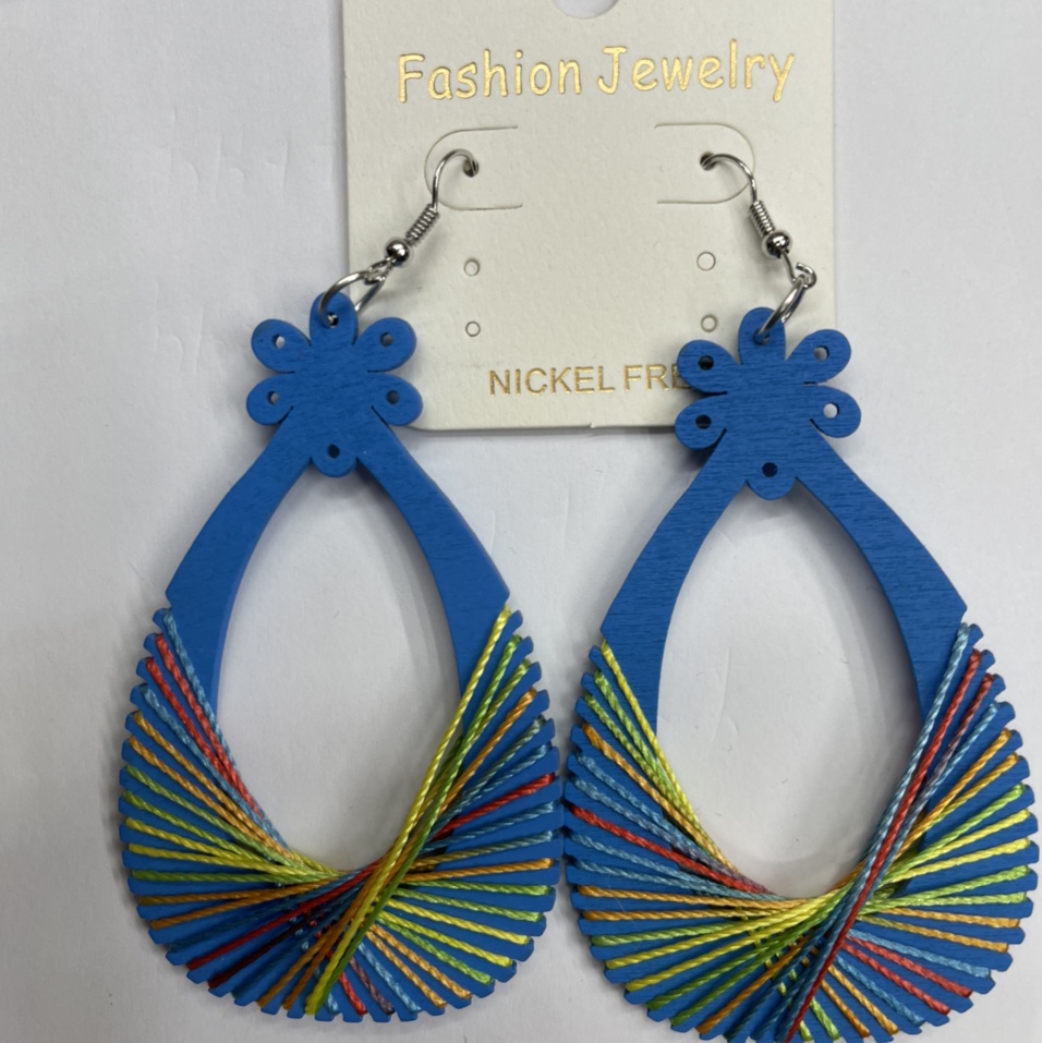 Wood wired earrings