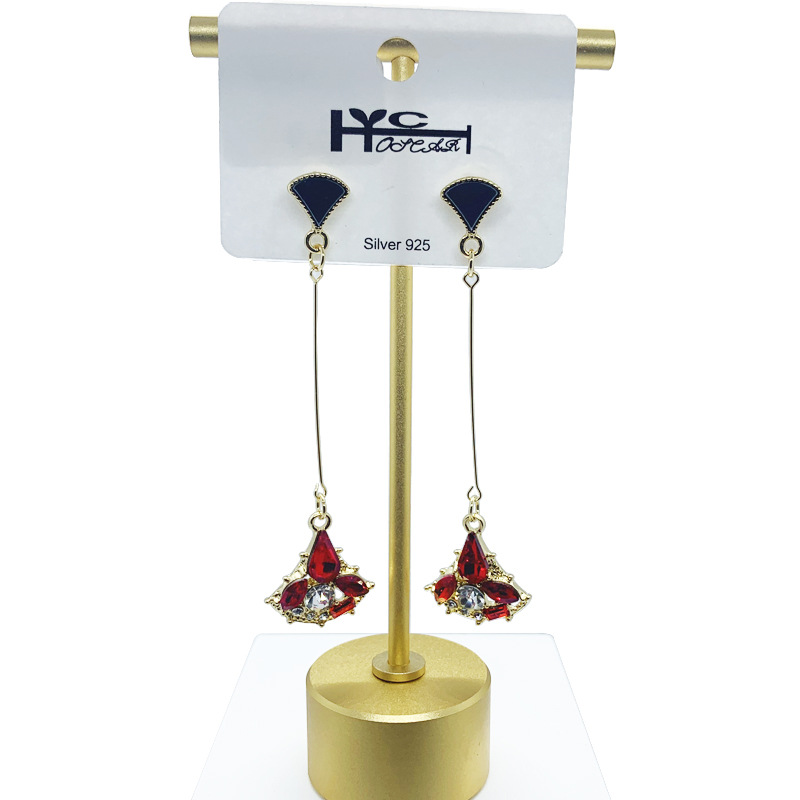 2021新款韩国925银针耳钉女简约耳环气质耳坠耳饰品流苏厂家批发 9详情图4