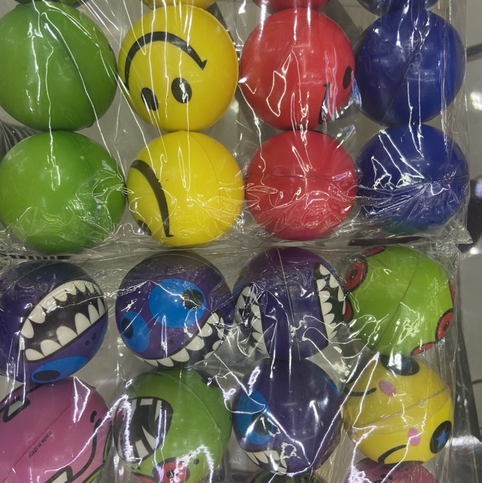 Venta directa de fábrica 6.3cm mezcla de estilo combinado 192 niñas y niños juguetes esponja bola de espuma para niños juguetes. 12/opp