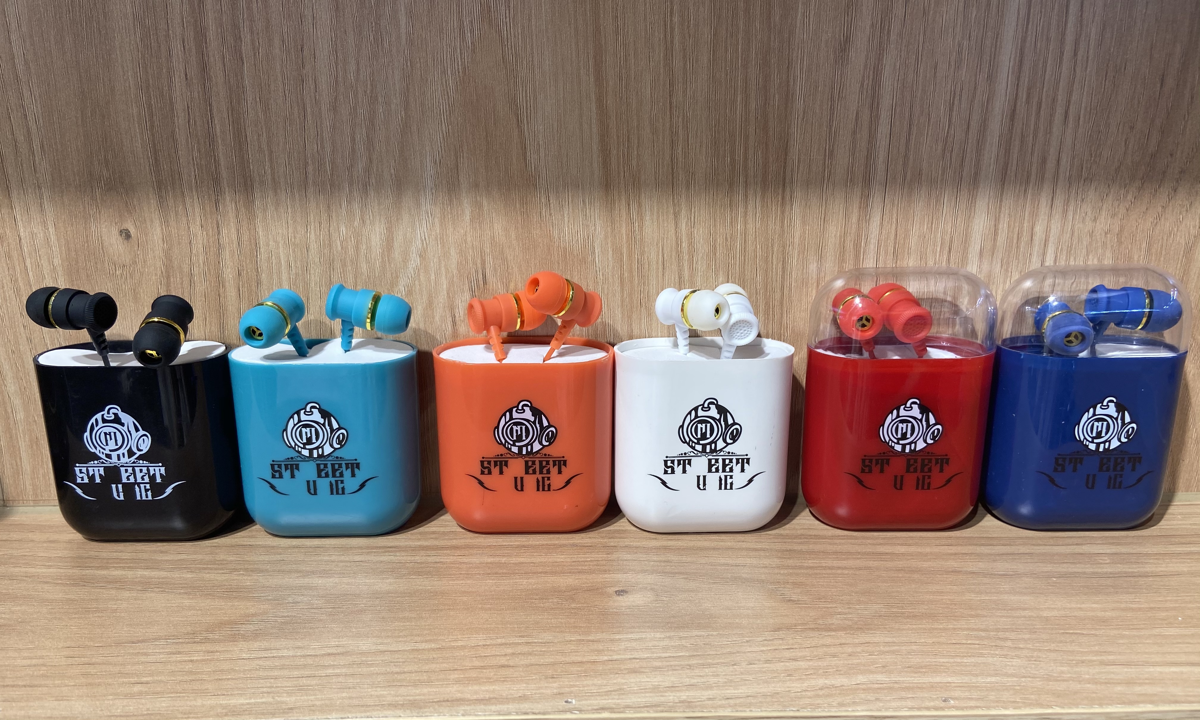 EV220 storage headphones, small headphones with microphone, in-ear earbuds detail image 3