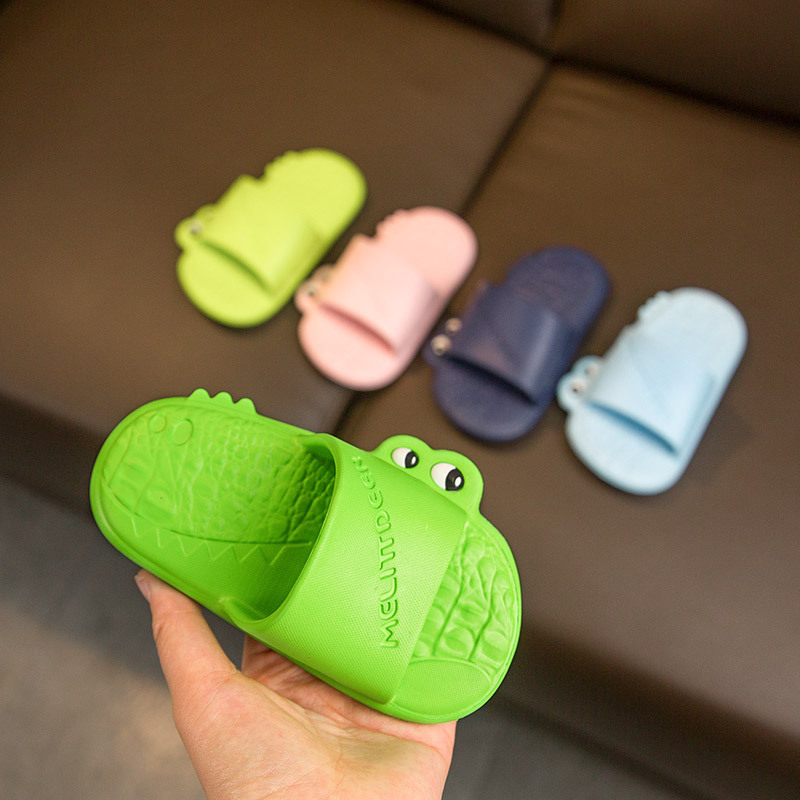 Little Deer Mili Children's Summer Slippers, baby anti-slip Home Cartoon Bathroom Cool Slippers, Parent-child slippers