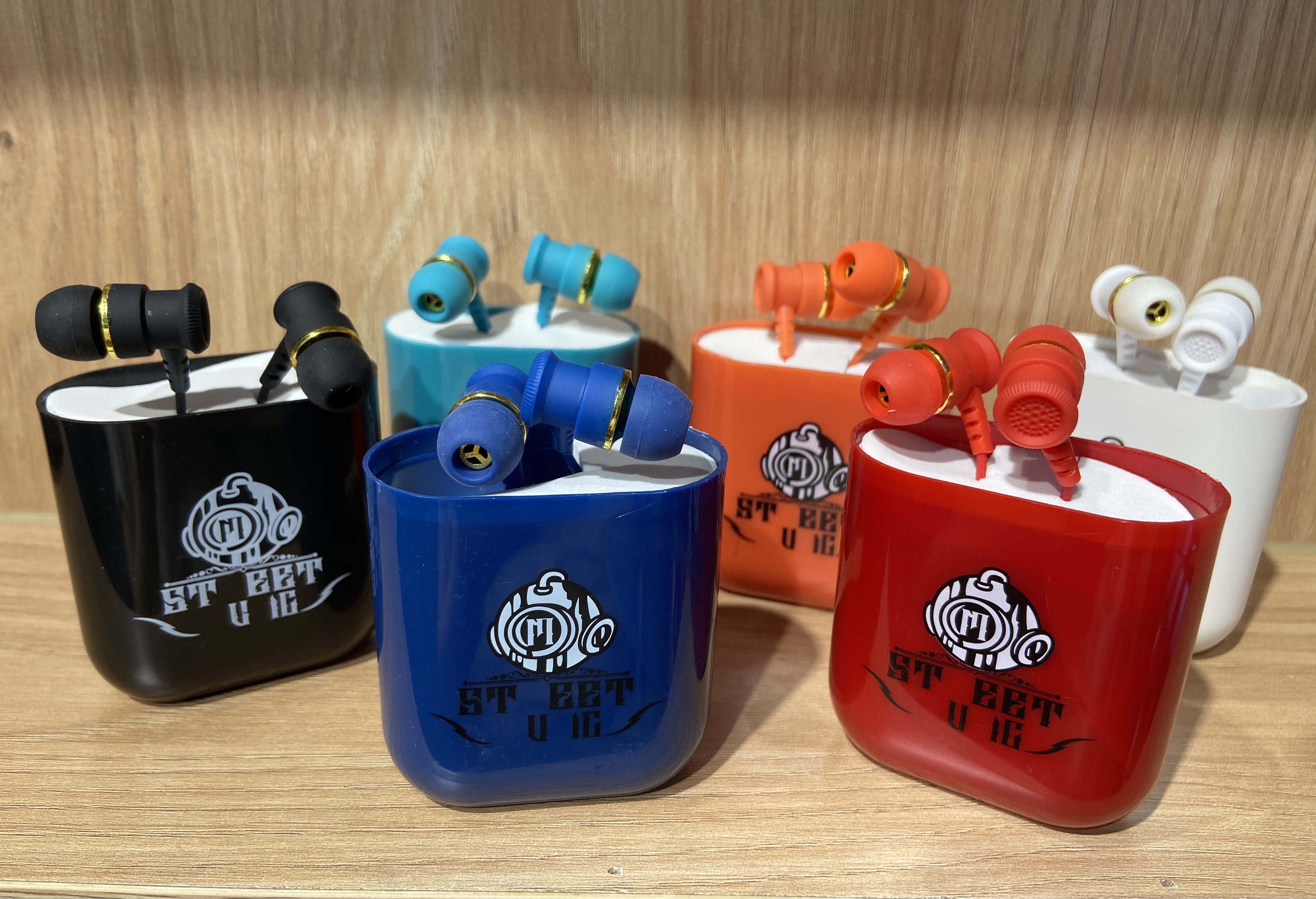 EV220 storage headphones, small headphones with microphone, in-ear earbuds detail image 4