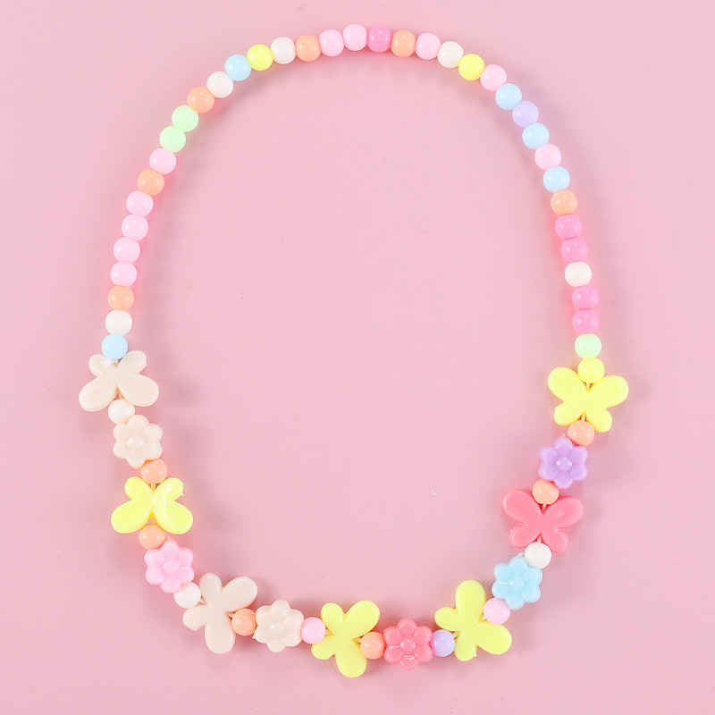Purple Butterfly children's bracelet manufacturer directly supplies children's toys, acrylic beads, baby accessories, wholesale from street stalls details Picture