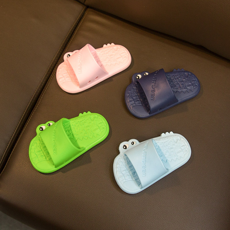 Little Deer Mili Children's Summer Slippers, baby anti-slip Home Cartoon Bathroom Cool Slippers, Parent-child slippers details Picture