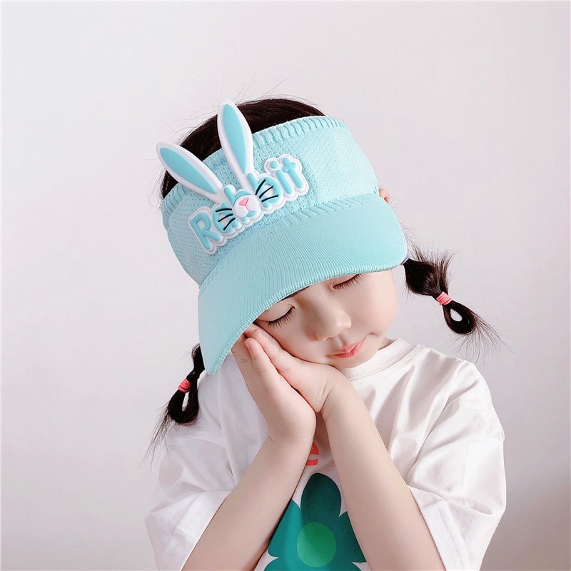 儿童空顶帽卡通小兔子遮阳鸭舌帽中童夏季防紫外线防晒宝宝太阳帽详情图8