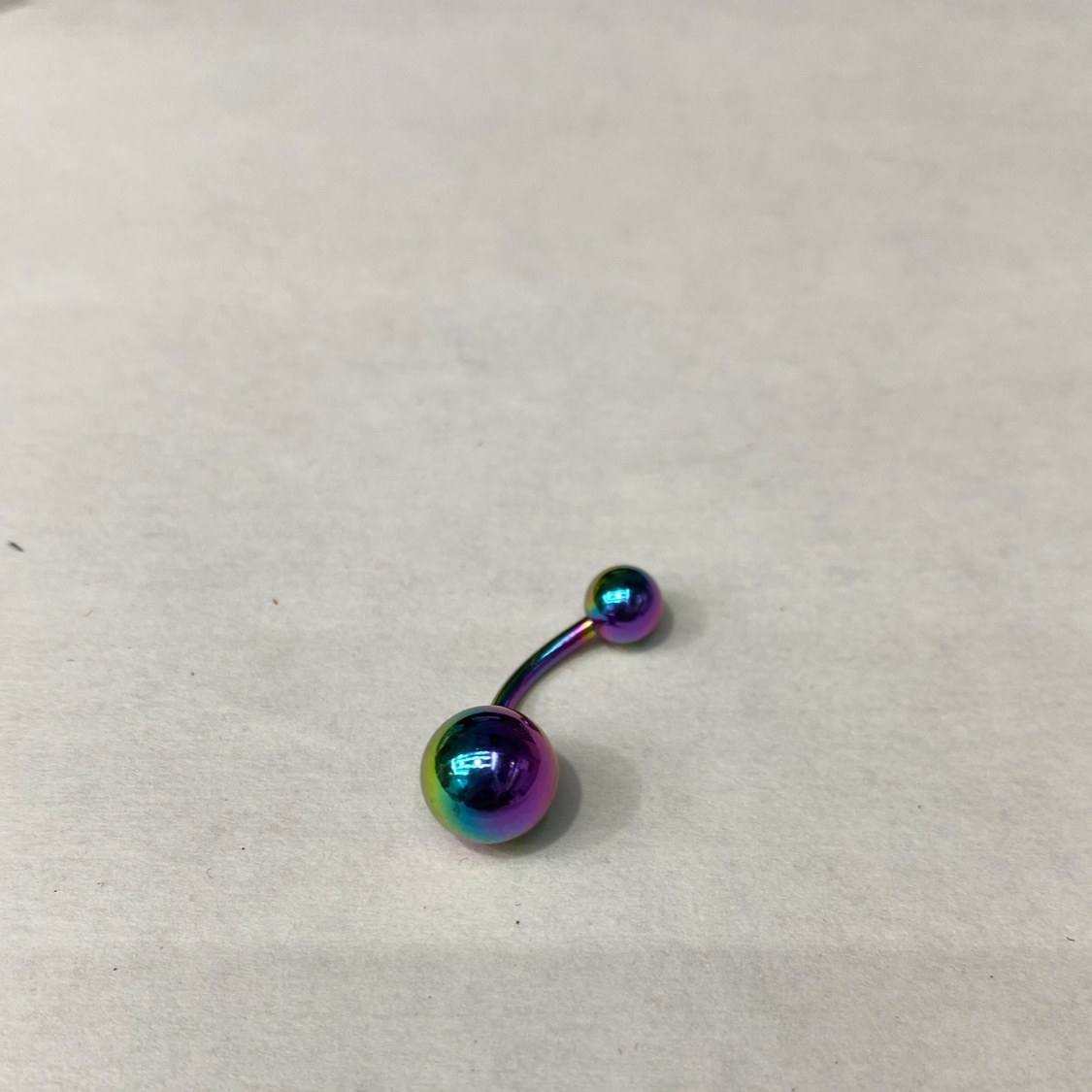 欧美爆红七彩不锈钢肚脐钉简约个性潮流网红爆款穿刺饰品产品图