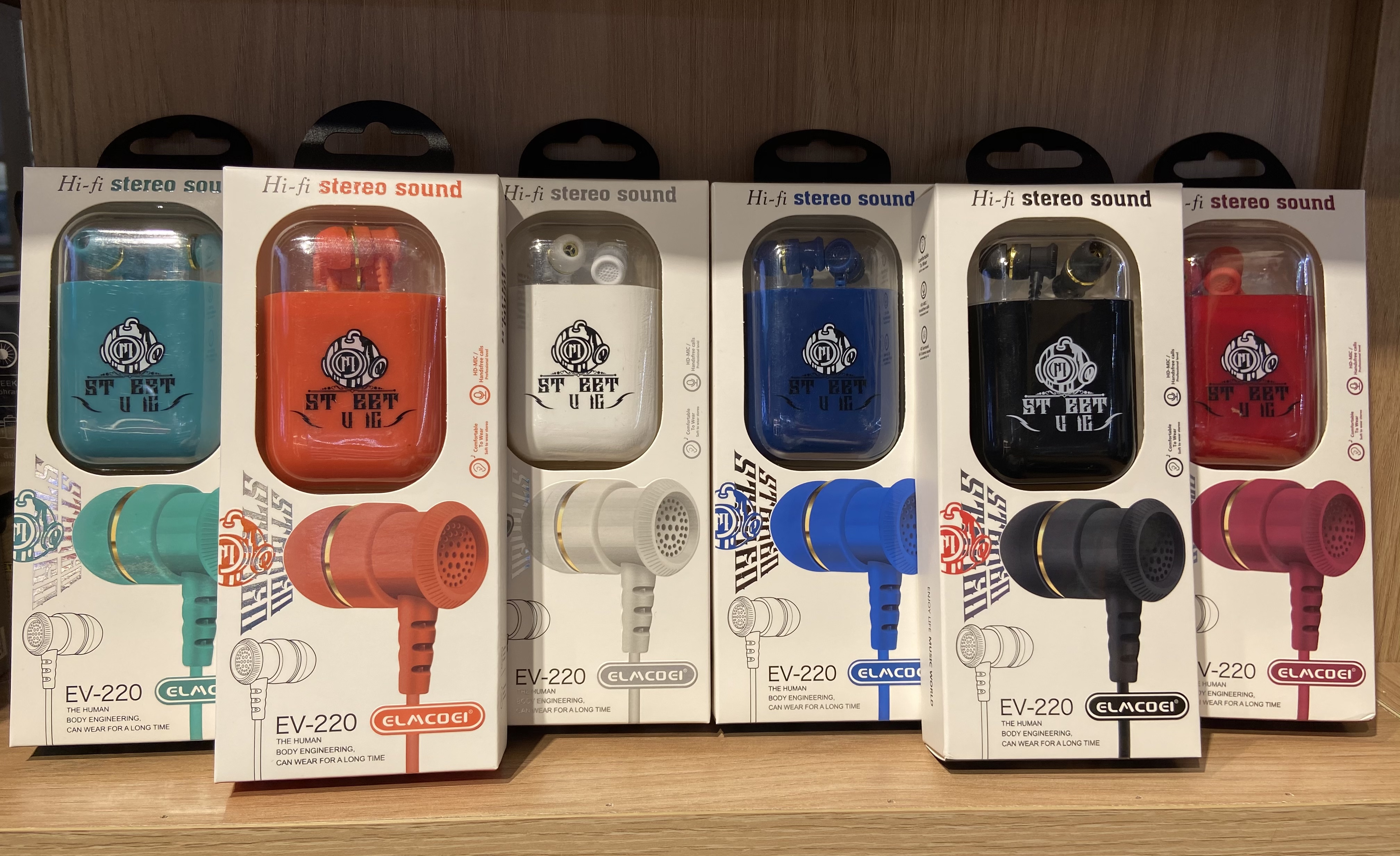 EV220 storage headphones, small headphones with microphone, in-ear earbuds detail image 10