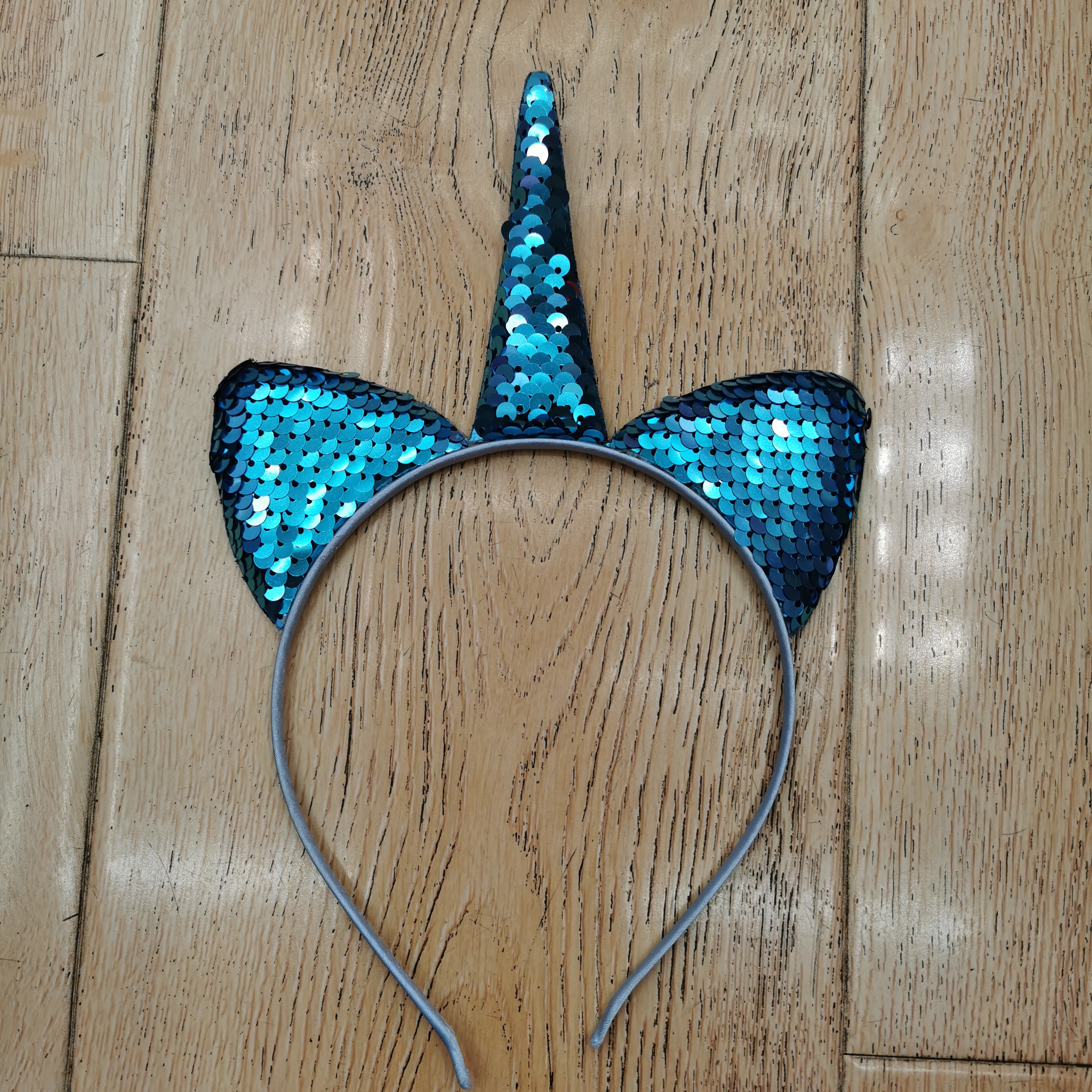 Blue unicorn headband