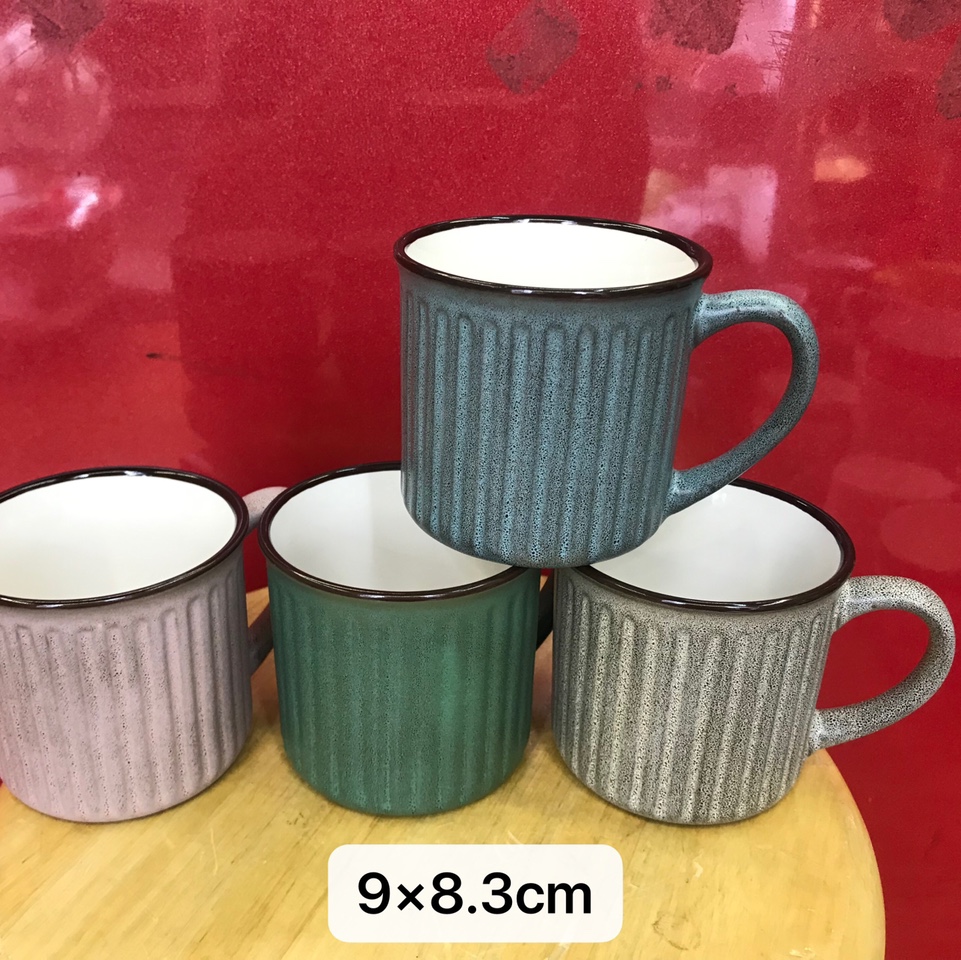 Enamel-like ceramic cup