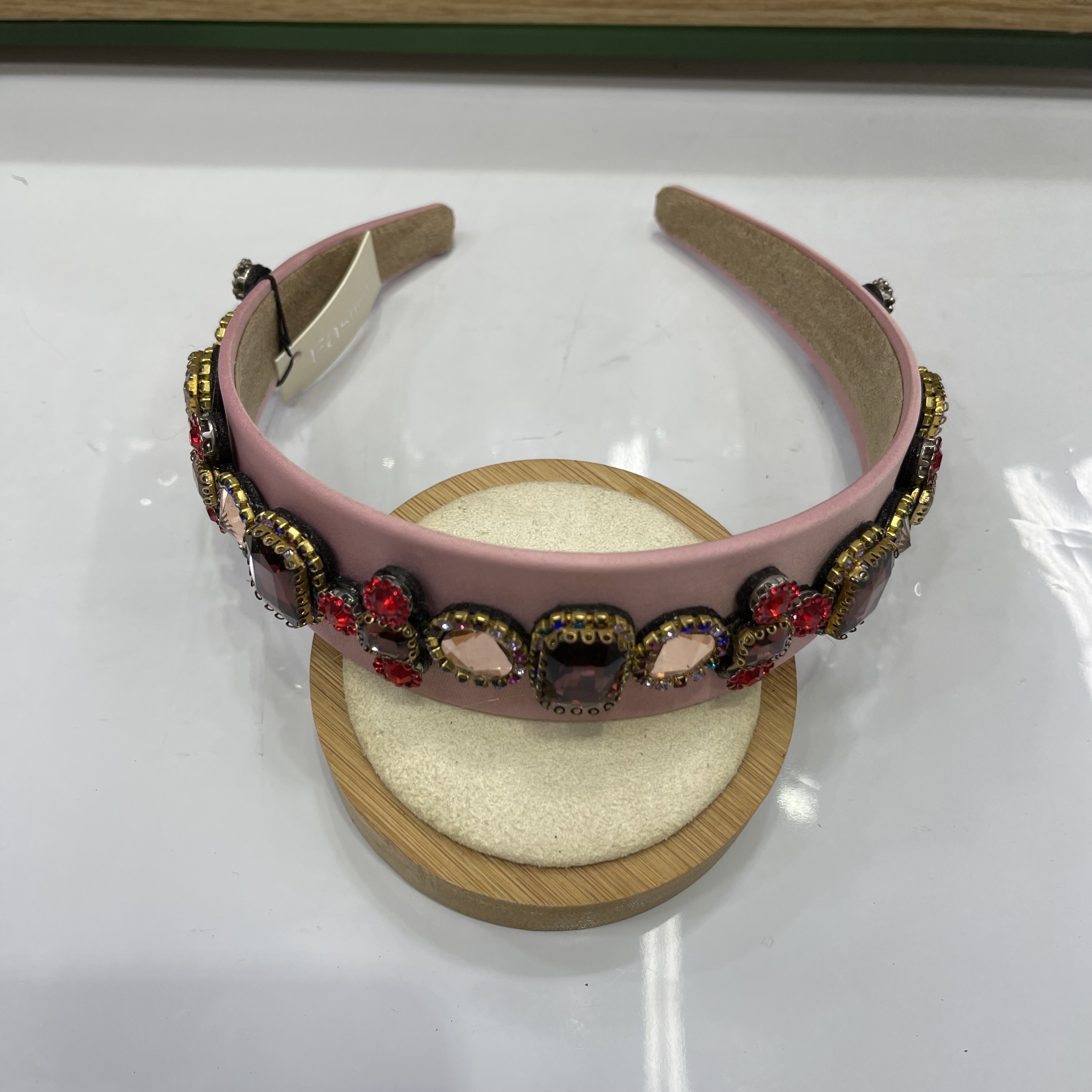 时尚欧美巴洛克多色镶钻华丽气质水钻发箍-粉彩详情图4