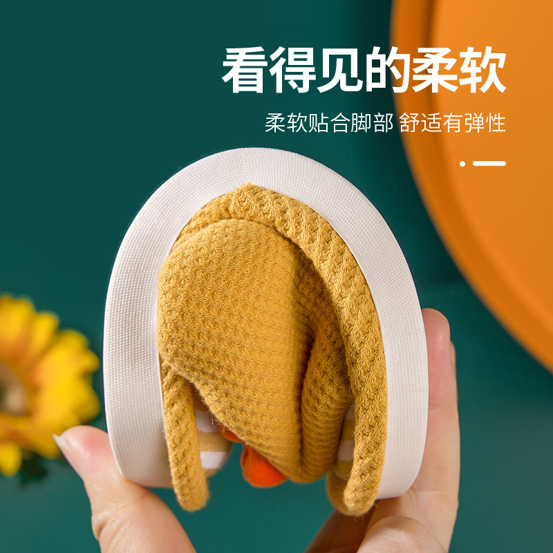 Little Deer Mili Children's Slippers Spring and Autumn style Dinosaur Linen slippers Home anti-slip soft-soled indoor slippers Specification image
