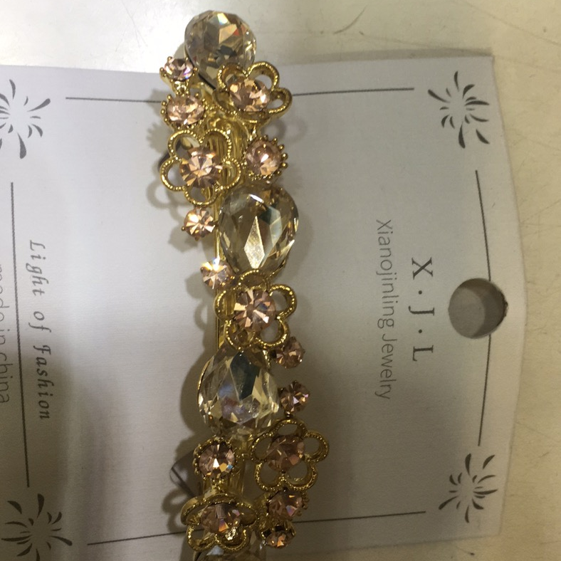 国潮系列蝴蝶结香蕉夹竖夹马尾夹发夹小号防滑竖卡水钻发饰大号发卡头饰小金玲饰品410810                