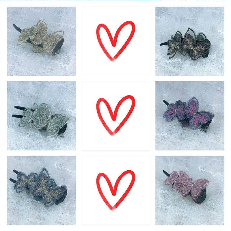 Korean lace butterfly hair clips, updo hair clips, ponytail clips, bun hair clips, back head clips, top clips, hair clips, headwear for women