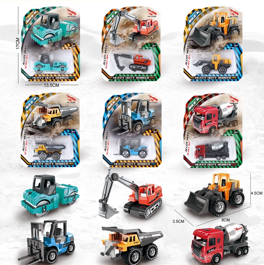 New cartoon alloy engineering vehicle