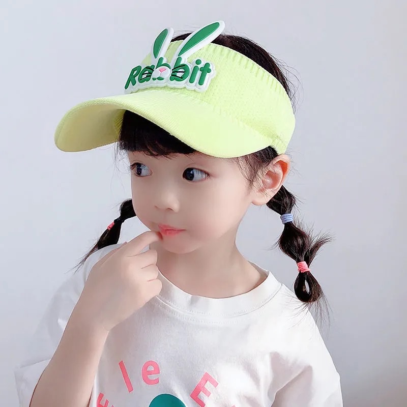 儿童空顶帽卡通小兔子遮阳鸭舌帽中童夏季防紫外线防晒宝宝太阳帽详情图9