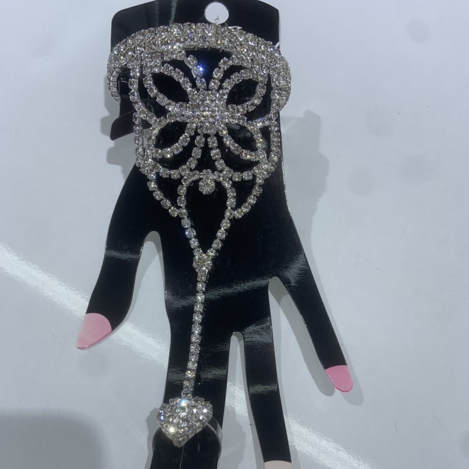 Rhinestone hand back chain 14
