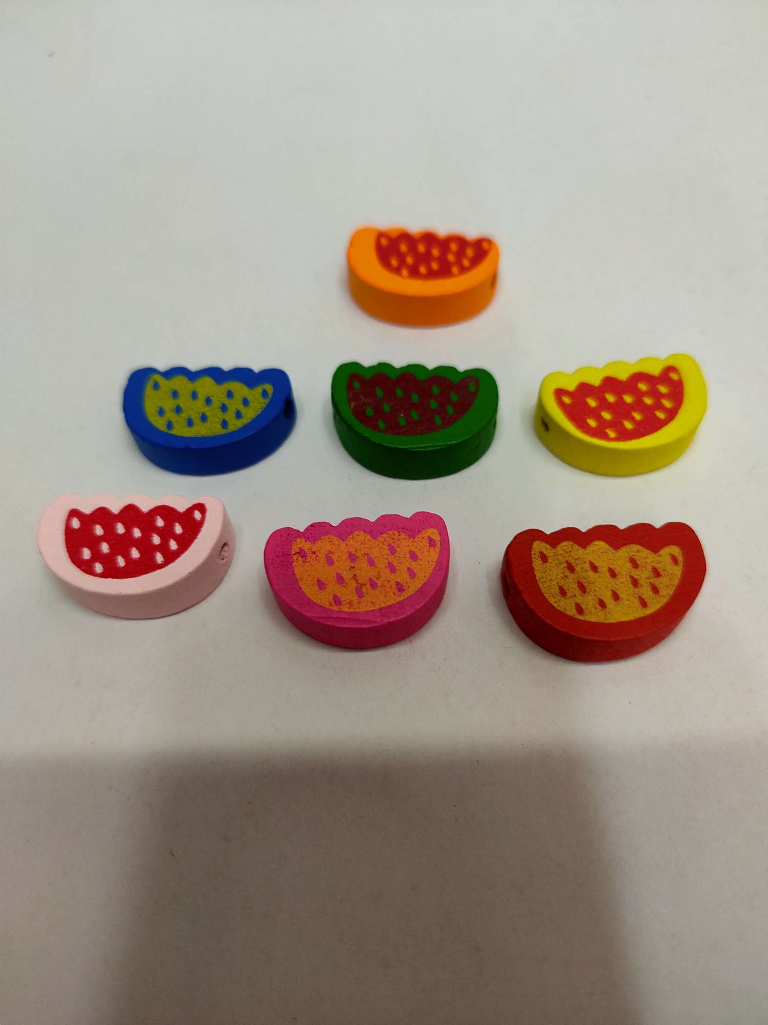 厂家直销 木质配件 Diy 西瓜木片混色详情图1