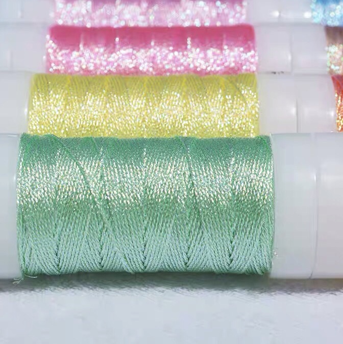 帛结3股幻彩金线金银股线红绳编织手链中国结diy材料包金丝线绳子图