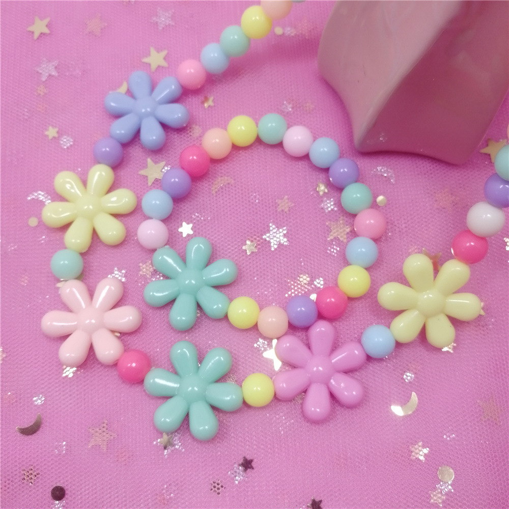 Children's bracelet and necklace sets, direct supply from manufacturers, children's toys, acrylic beads, baby accessories, wholesale from street stalls Application Scenario