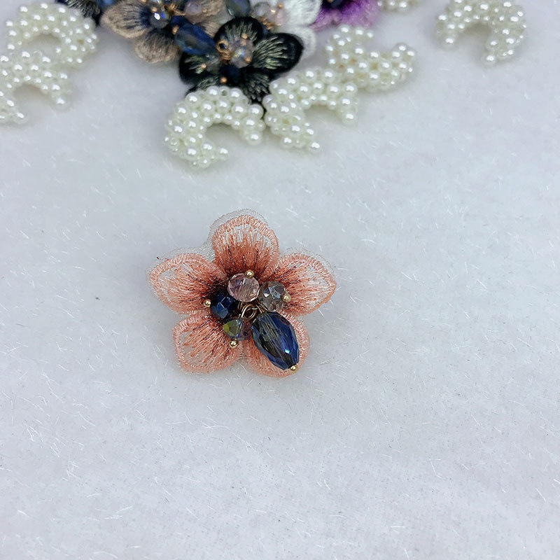 Embroidery retro small flower diy clothing accessories, brooches, hairpins, scarves, hats, accessories 鞊 earrings details Picture