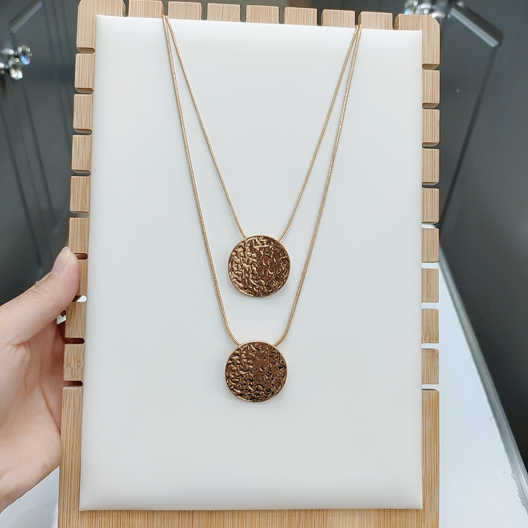 European and American export single metal thick chain necklace for women, new trendy, light luxury and niche golden decorative chain collarbone sweater chain accessory