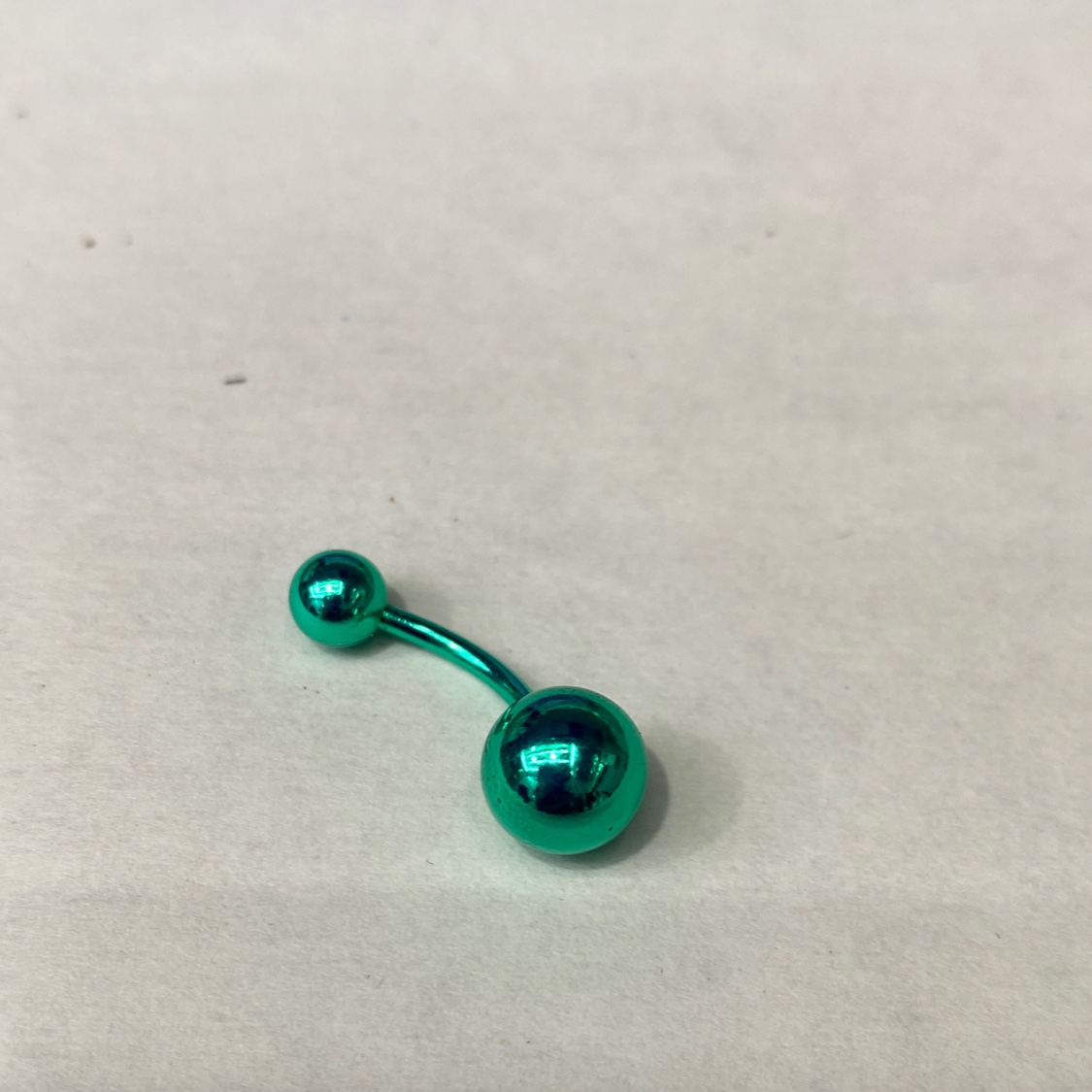 欧美爆红绿色不锈钢肚脐钉简约个性潮流网红爆款穿刺饰品