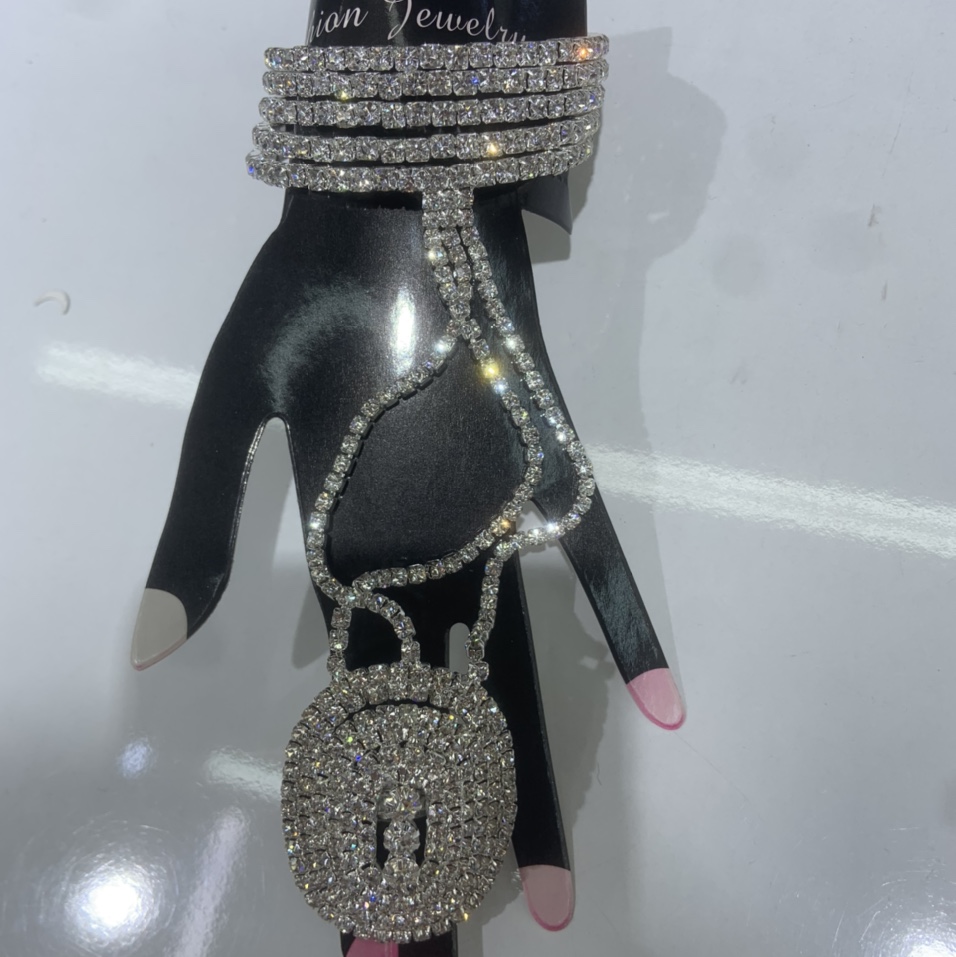 Rhinestone hand back chain 13