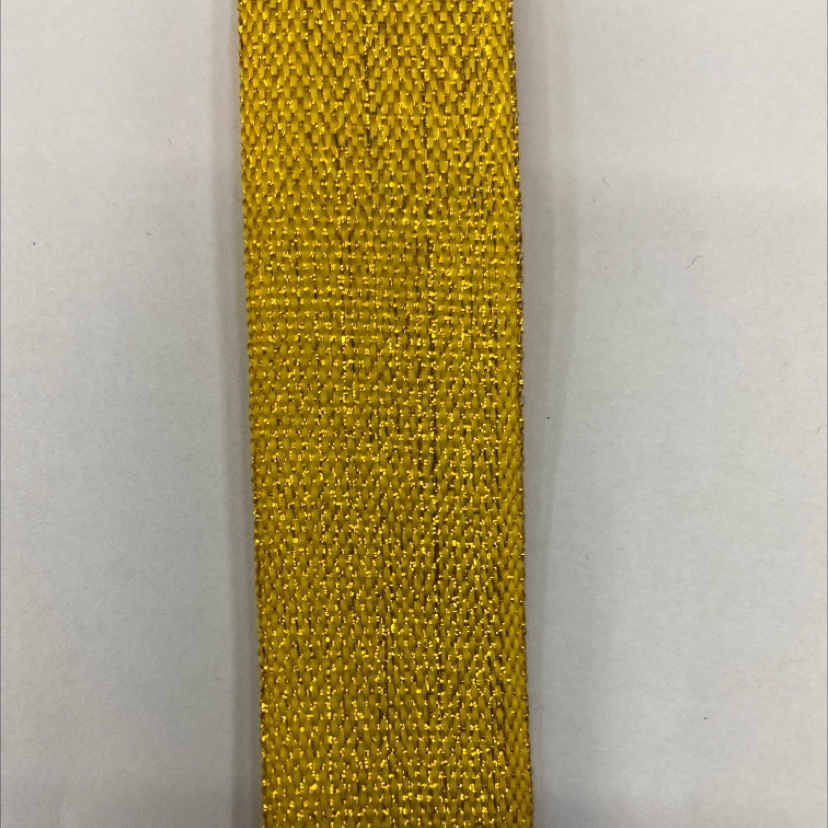 2.5cm polyester gold yarn ribbon 3#