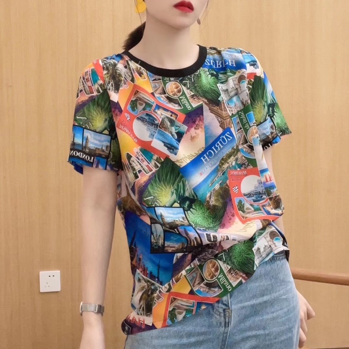 Floral silk blouse