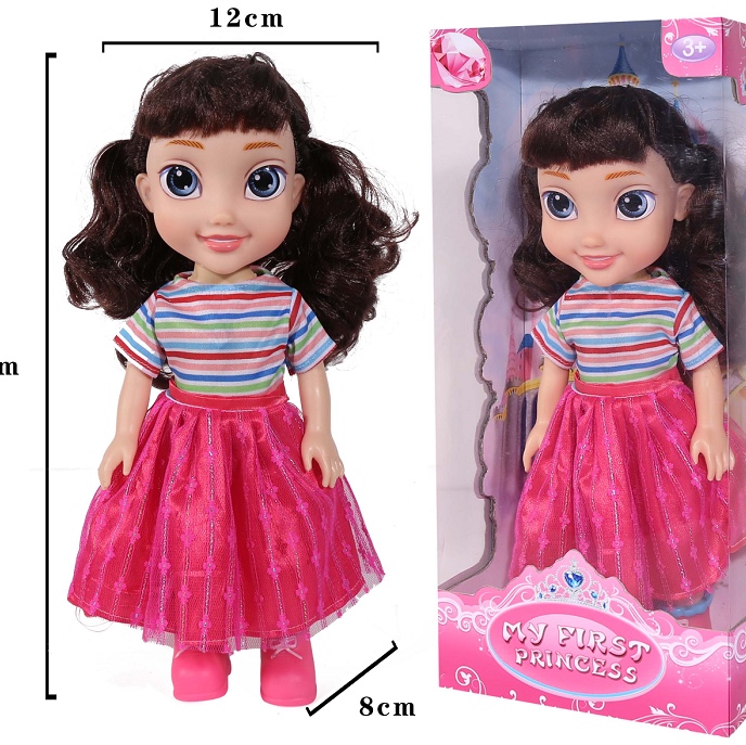 Vinyl doll girl toy Princess series with lights and music, multiple mixed sets 09824a