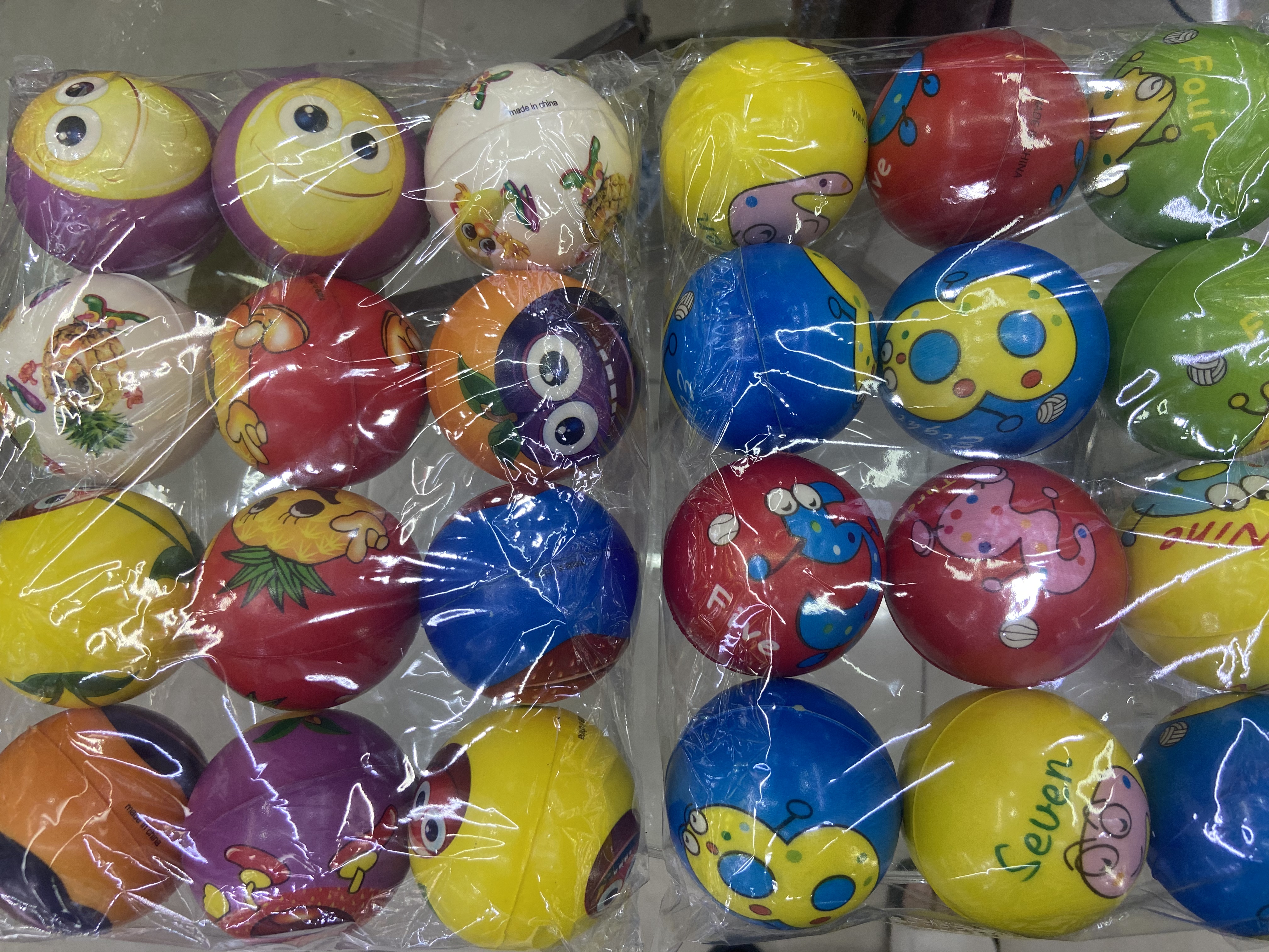 厂家直销6.3公分混款组合147女孩男孩玩具海绵球发泡球儿童玩具.  12/opp细节图