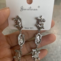 Today beauty Korean version earrings heavy metal series products