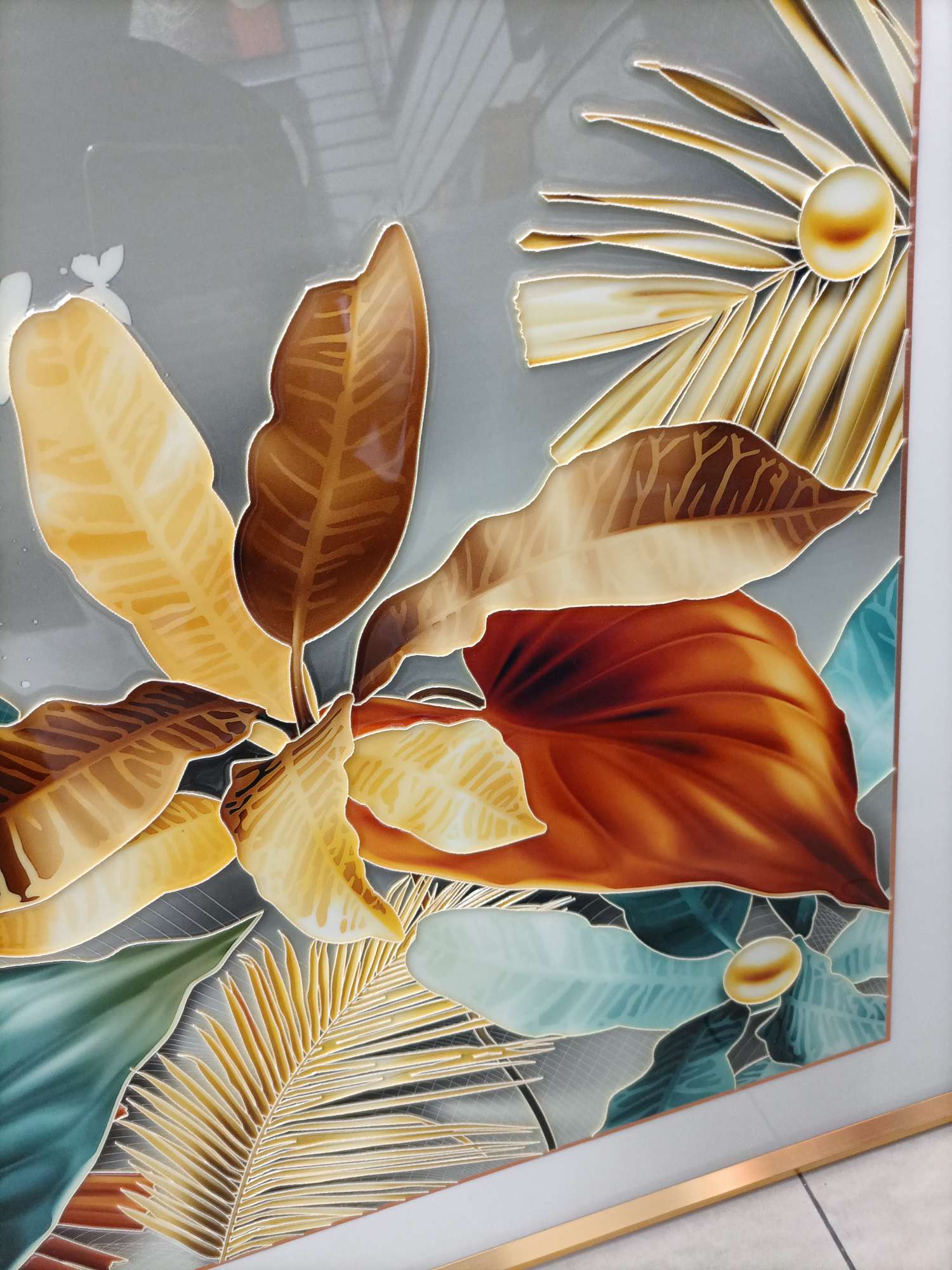 Enamel Relief High Quality Decorative Painting Using High Temperature Environmental Protection Plate Carefully Produced Picture Color Delicate Beautiful Relief Effect Metal Texture Super New Generation Of Innovative Arts And Crafts! Item Picture
