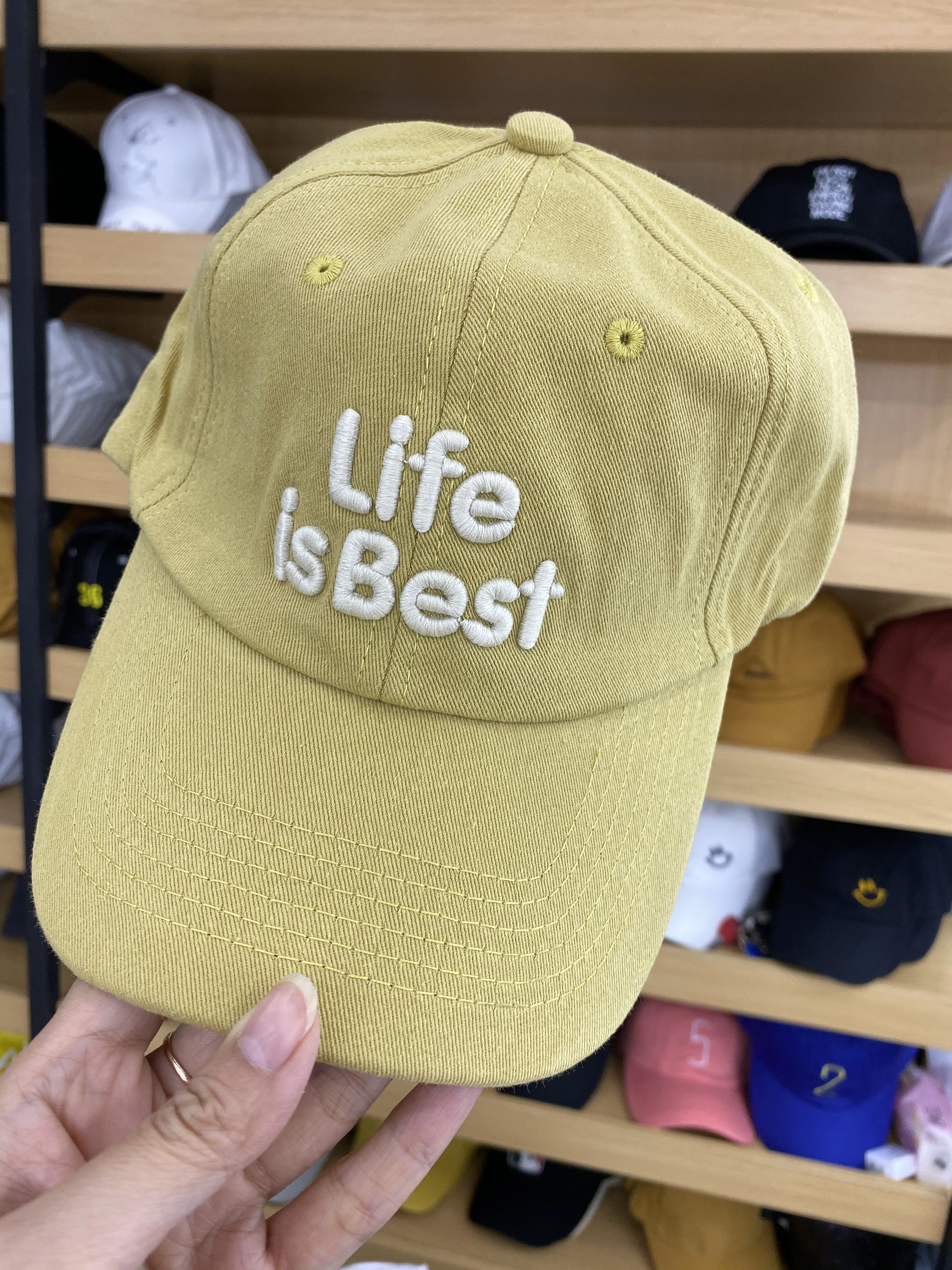 Korean autumn edition three-dimensional embroidered letter baseball cap, all-cotton cap detail image 4