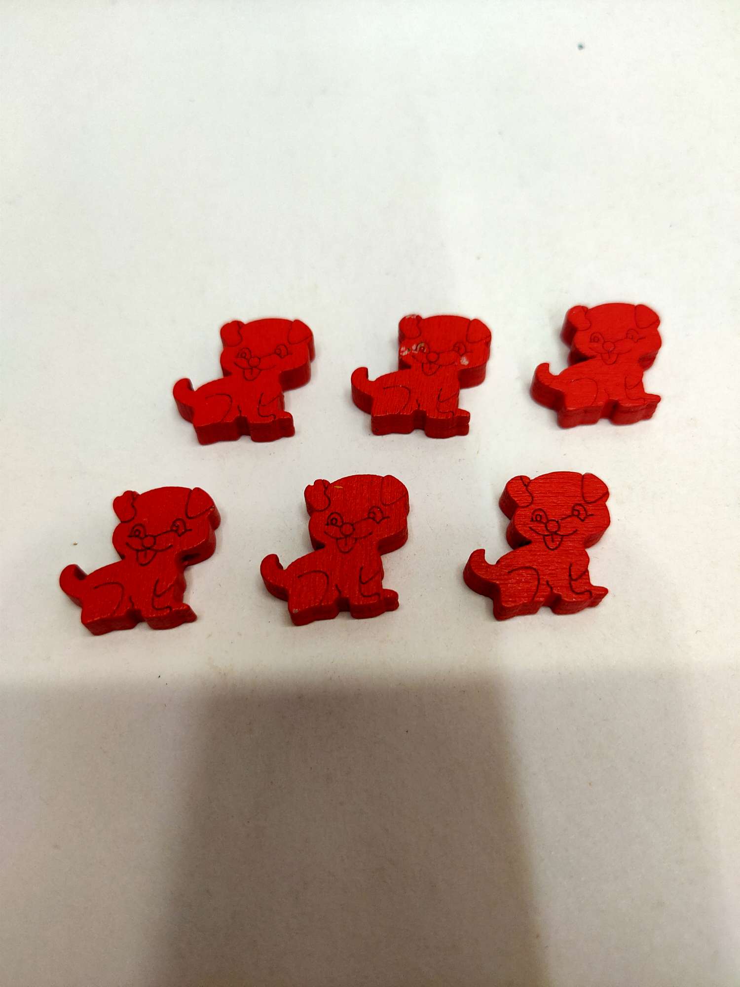 厂家直销木质配件扫描小狗玫红色详情图1