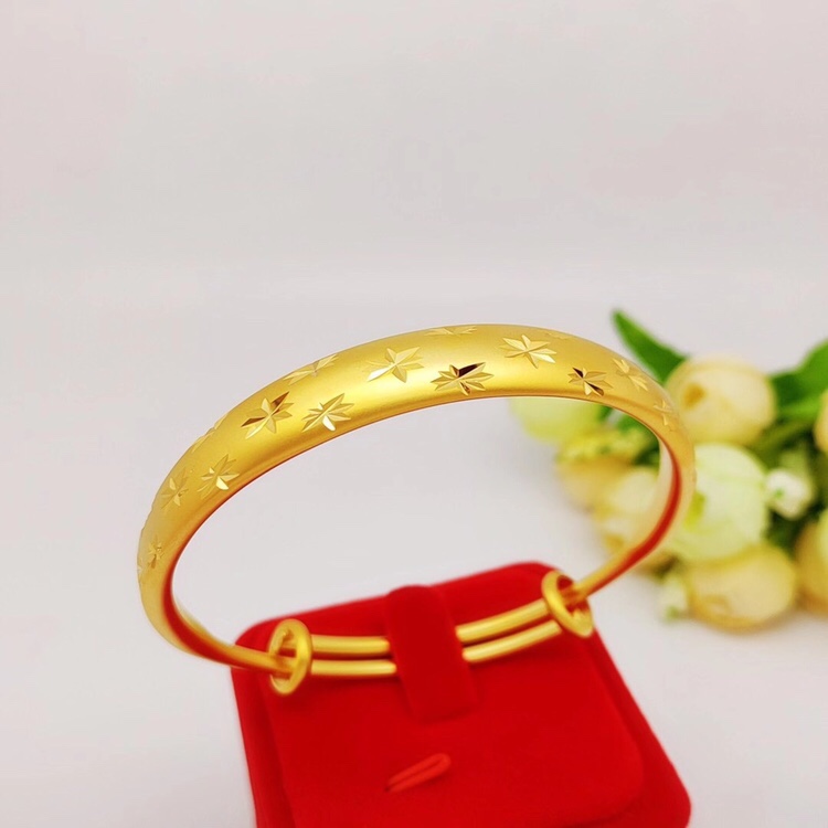 Push-pull bracelet, made of brass, vacuum plating