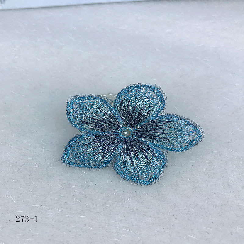 DIY materials: gold and silver threads, large embroidery, five-petal flower pieces, shoes, hats, clothes, accessories, flower earrings, necklaces, and accessories details Picture