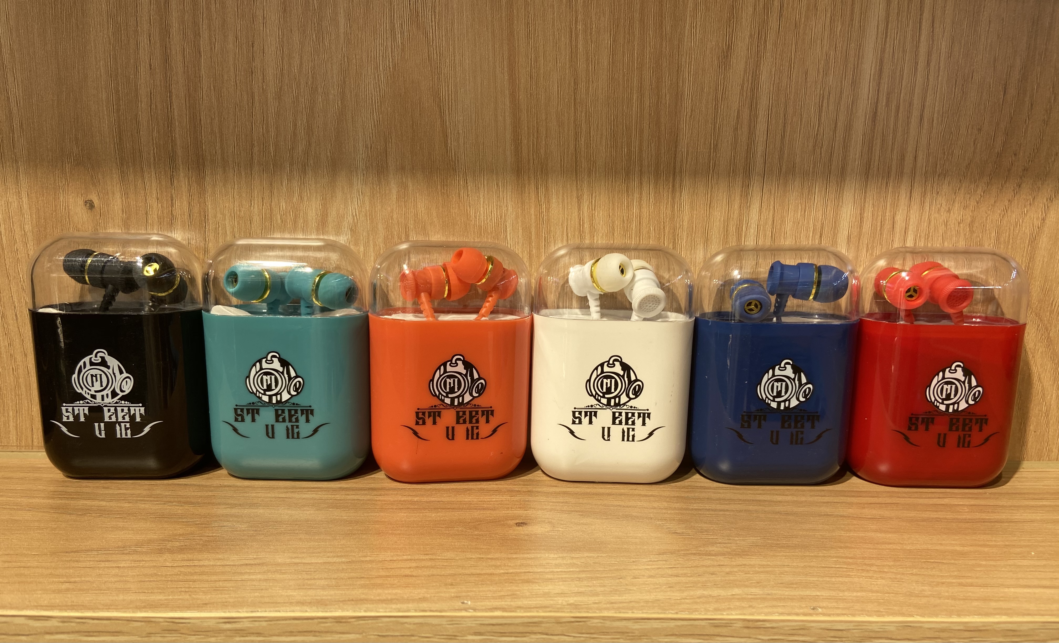 EV220 storage headphones, small headphones with microphone, in-ear earbuds detail image 1